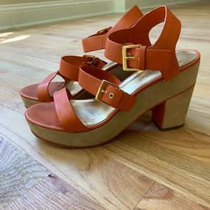 VINTAGE KATE SPADE Orange Patforms